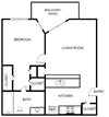One Bedroom 477 Square Feet